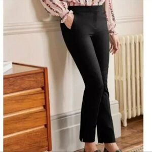 BODEN Richmond Trousers Women 4 Long Black 7/8 Length Cotton Blend Chino Pants